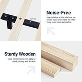 Allewie King Size LED Faux Leather Platform Bed Frame with Adjustable Headboard - No Box Spring Required Allewie