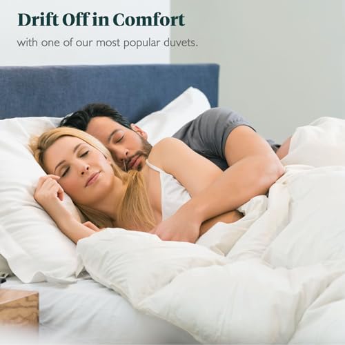 Ltinhome Feathers & Down Comforter, Organic Duvet Insert, 100% Cotton Shell, Ethically-sourced Feathers and Down Filler, All Season Warm, Twin Size, White Ltinhome