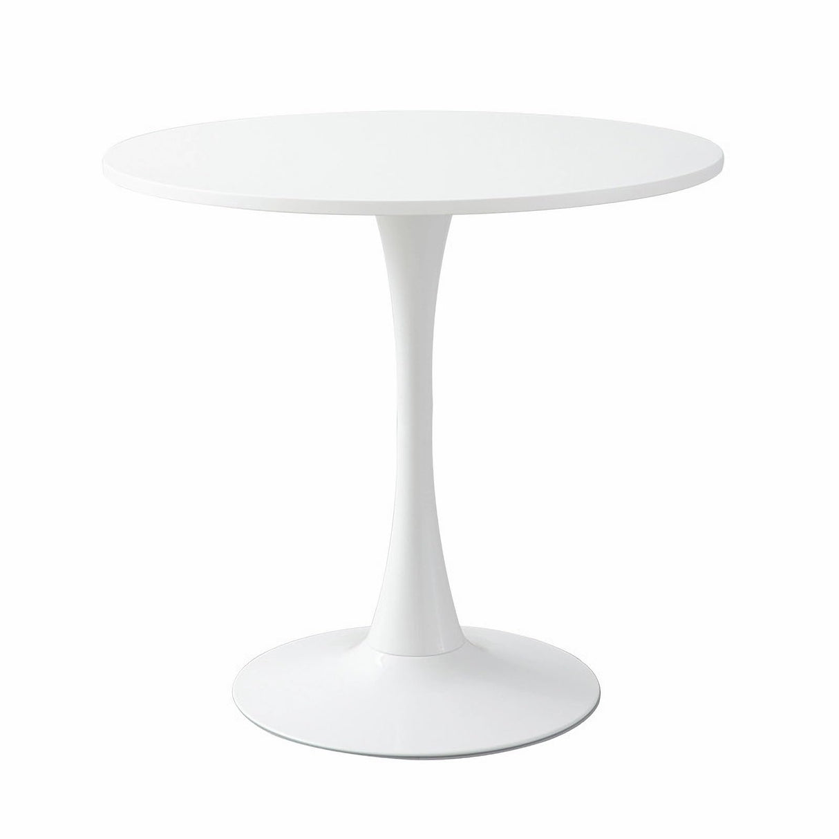 Generic Round Dining Table, Modern Dining Table, 24 Inch Kitchen Dining Table for 2-4 People, Casual Coffee Table with Pedestal for Small Space, Dining Room, Living Room and Cafe, White Generic