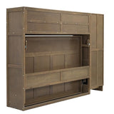 Harper & Bright Designs Full Size Murphy Bed with Wardrobe, Drawers and Open Shelves, Wooden Full Platform Bed, Hidden Foldable Bed Frame, Wall Bed for Home Office or Small Room,Antique Wood Harper & Bright Designs