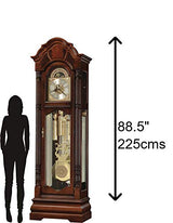 Howard Miller Andrako Floor Clock II, Wood Finish Illuminated Case with Triple Chime Movement, Adjustable Levelers Analog Display Grandfather Vertical Home Decor for Bedroom & Living Room Howard Miller
