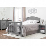 Sorelle Furniture Fairview Crib, Classic 4-in-1 Convertible Crib, Made of Wood, Non-Toxic Finish, Wooden Baby Bed, Toddler Bed, Child’s Daybed and Full-Size Bed, Nursery Furniture -Gray Sorelle