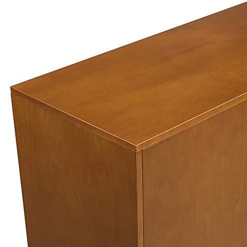 Walker Edison Mid-Century Modern Wood Kitchen Buffet Sideboard Entryway Serving Storage Cabinet Doors-Dining Room Console, 70 Inch, Acorn Walker Edison
