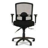 Alera Etros Series Petite Mid-Back Multifunction Mesh Chair, Black Alera