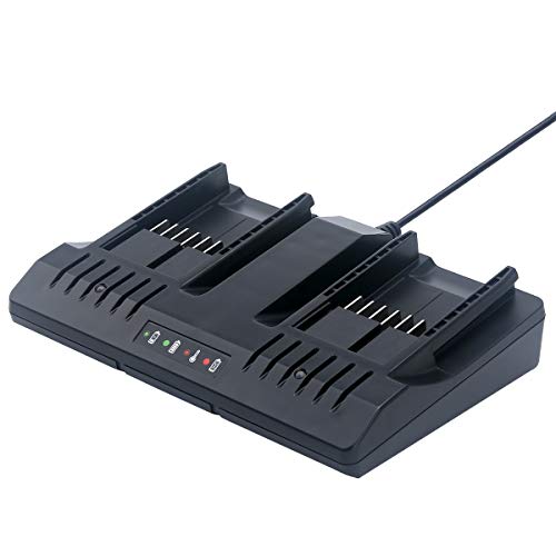 Elefly 20V Dual Port WA3875 Charger Compatible with Worx 18V/20V Lithium Battery WA3578 WA3525 WA3520 WA3575 WA3512 WA3770 WA3881 WA3742 ELEFLY