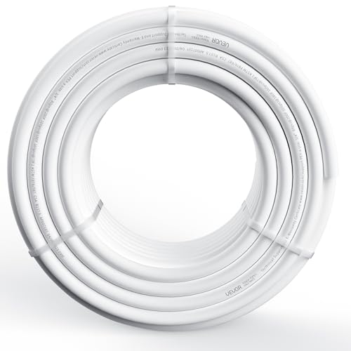 VEVOR PEX Pipe 3/4 Inch, 100 Feet Non-Oxygen Barrier PEX-A Flexible Pipe Tubing for Potable Water, for Hot/Cold Water & Easily Restore, Plumbing Applications with Free Cutter,White VEVOR