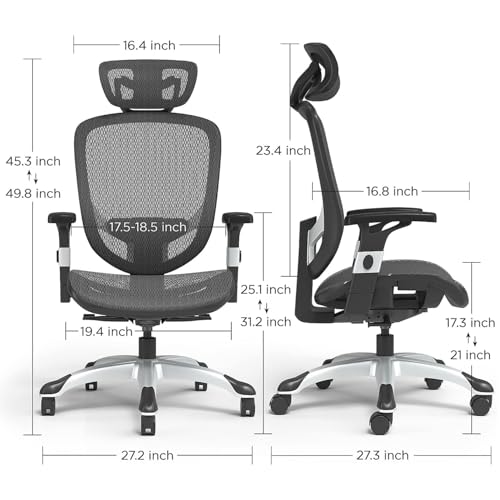 STAPLES Hyken Ergonomic Office Chair | Adjustable Lumbar Support with Breathable Mesh, Swivel Desk Chair for Home Office, Black STAPLES