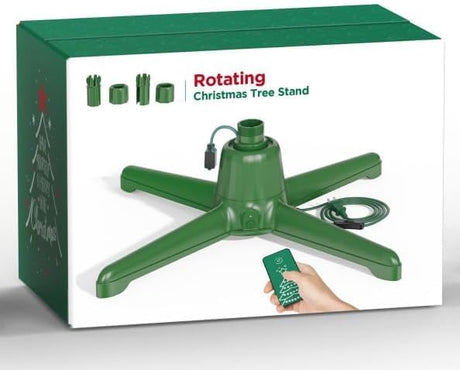 Springlift Rotating Christmas Tree Stand, Up to 7.5 ft 90 lb Artificial Tree, Durable 3 Light Outputs with Up to 625 Watts of Power - Green Springlift