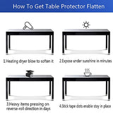 Clear Plastic Dining Table Protector Tablecloth Desk Blotter Pad Mat Wooden Furniture Coffee Glass End Side Console Corner Bar Table Top Protection Countertop Cover Waterproof PVC Vinyl 20x36 Inch SPLENDEFUL