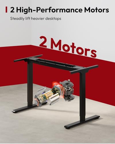 SANODESK Dual Motor Electric Standing Desk 79 x 32 Inches, Height Adjustable Sit Stand Desk with Large Splice Board for Home Office, Computer Workstation, Study & Gaming, Black Frame/Black Walnut Top SANODESK