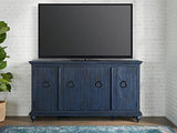 Martin Svensson Home Garden District Rustic Blue Solid Wood 65" TV Stand Martin Svensson Home