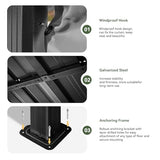 Aoxun 12FT X 16FT Hardtop Gazebo, Outdoor Pergolas with Mosquito Netting and Curtains, Galvanized Steel Double Roof Permanent Aluminum Gazebo, for Gardens, Decks, Patios, Parties Aoxun