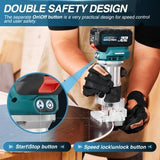 Saker Router Tool Cordless,Compact Router Tool,Wood Router for Woodworking,Lithium-Ion Brushless Motor for Edge Trimming with Adjustable Speed for DIY Projects Saker