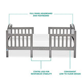 Dream On Me Portland 3 In 1 Convertible Toddler Bed in Steel Grey, Greenguard Gold Certified, JPMA Certified, Low To Floor Design, Non-Toxic Finish, Pinewood Browell