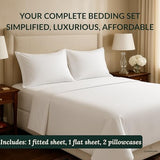 CLOUDSCAPE 100% Egyptian Cotton Queen Sheets - 400 Thread Count Extra Deep Pocket Sheets, Fits Upto Full Bed, All Season Durable Luxury Soft Cooling Cotton Bedding, Breathable Sheets-White CLOUDSCAPE LINEN