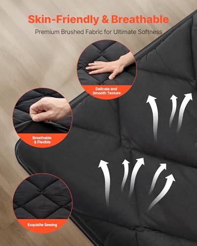 VEVOR 9-Layer Japanese Futon Mattress, 3.5" Thick Twin Tatami Mat, Foldable Roll Up Mattress for Sleeping with Storage Bag, Portable Floor Mattress for Camping Dormitory Yoga, Black VEVOR