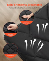 VEVOR 9-Layer Japanese Futon Mattress, 3.5" Thick Twin Tatami Mat, Foldable Roll Up Mattress for Sleeping with Storage Bag, Portable Floor Mattress for Camping Dormitory Yoga, Black VEVOR