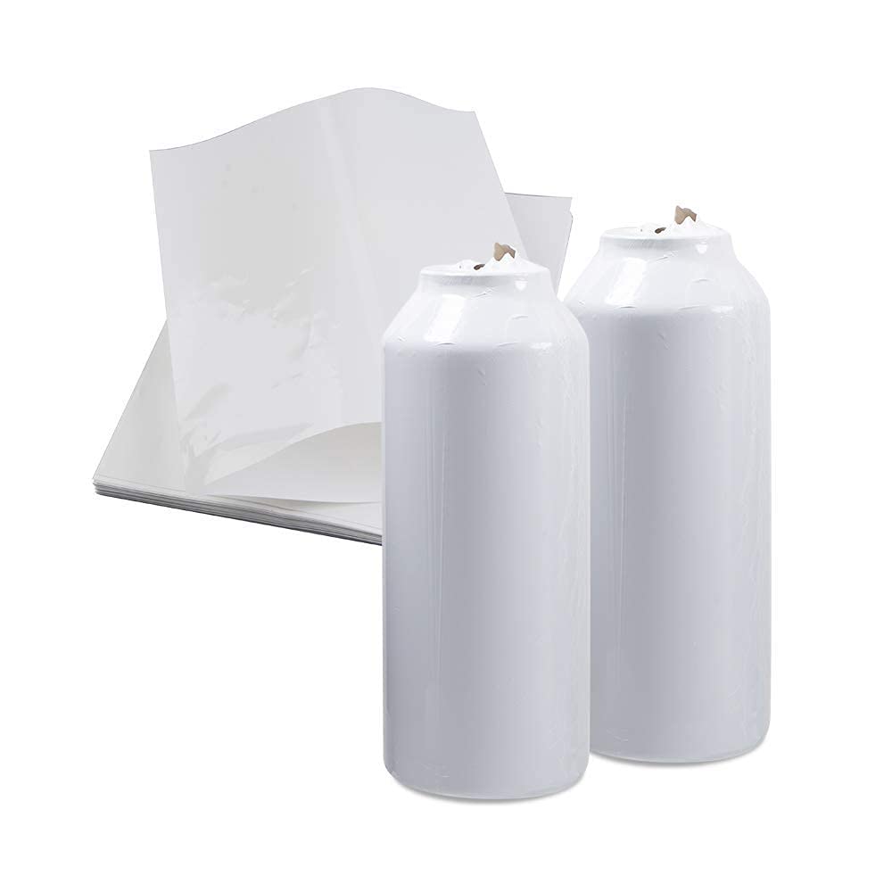 PYD Life Sublimation Blanks Shrink Wrap Film,10 x 7 Inch Sublimation Shrink Sleeves for Sublimation Tumblers Mugs,Heat Sublimation Shrink Wrap for 11 OZ 30 OZ Sublimation Mugs Tumbler 50 PCS,White No Branding