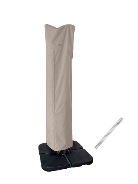 Garden Balsam Patio Umbrella Cover for 9ft to 13ft Offset Umbrella, Water Resistant, Curved Cantilever and Straight Pole Parasol Outdoor Umbrellas Cover with Zipper and Rod Garden Balsam