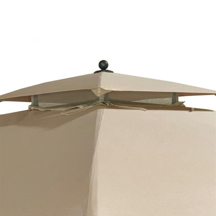 Garden Winds Replacement Canopy Top Cover for Broyhill Sunjoy Eagle Brooke Ashford Asheville Gazebo - 350 - Beige - Will FIT These Models ONLY: A101007600, A101007603, A101007604 Garden Winds