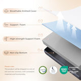 Sweetnight Tri Folding Mattress - 4-inch Single Size Foldable Mattress with a Collapsible and Washable Cover | Medium-Firm with Non-Slip Design | Suitable for RV Travel, Camping, Guest Sweetnight