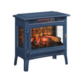 duraflame Freestanding Electric Fireplace Stove Heater with 3D Flame Effect for 1,000 Sq. Ft. Room, Navy Duraflame