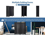 Room Divider 4 Panels Wall Dividers, 6 FT Height Wood Screen Room Screen Divider, 5.5 FT Width Folding Portable Partial Partition Freestanding Panel Screens for Indoor Home Office Bedroom Restaurant MKDLUFEI