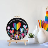 Louise Maelys Flower Beginners Embroidery Kits,Cross Stitch Kit for Adults,DIY Needlepoint with LGBT Love Pattern,Including Cloth, Needles,Threads and Instruction