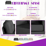 TYBOATLE Linen Fabric Modern Small Loveseat Sofa Couch for Living Room, 51" W Little Upholstered 2-Seater Mini Love Seats w/Iron Legs for Small Space, Apartment, Bedroom, Dorm, Office (Dark Grey) TYBOATLE