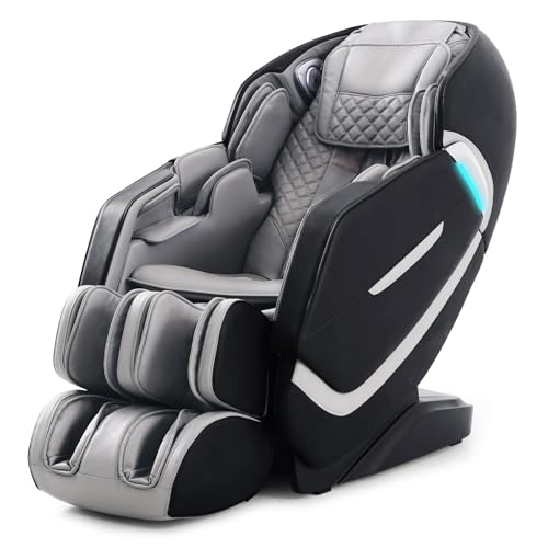 RESTREAL 4D Massage Chair Full Body, Zero Gravity SL-Track Shiatsu Electric Massage Chair Recliner, Airbag Massage, Deep Yoga Stretch with Heat Body Scan Bluetooth Foot Roller, Extendable Footrest RESTREAL