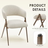 COLAMY Dining Chairs Set of 6, Modern Fabric Upholstered Dining Room Kitchen Side Chairs with Iron Legs, Open Back and Padded Seat for Living Room/Restaurant/Cafe, Beige COLAMY