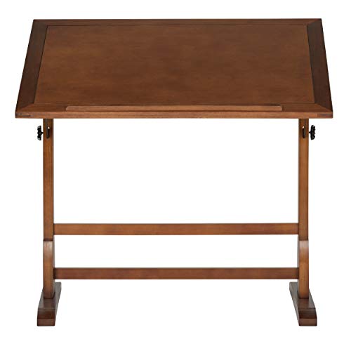 Studio Designs Vintage Drafting Table - Antique Design Solid Wood Drafting Table with Built-In Pencil Groove and Pencil Ledge - Angle Adjustable Work Surface SD STUDIO DESIGNS