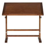 Studio Designs Vintage Drafting Table - Antique Design Solid Wood Drafting Table with Built-In Pencil Groove and Pencil Ledge - Angle Adjustable Work Surface SD STUDIO DESIGNS