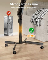 JOY Worker Standing Desk, 28" Small Height Adjustable Rolling Laptop Desk, Portable Sit-Stand with Lockable Wheels, Ergonomic Desktop Table for Home Office, Black JOY worker