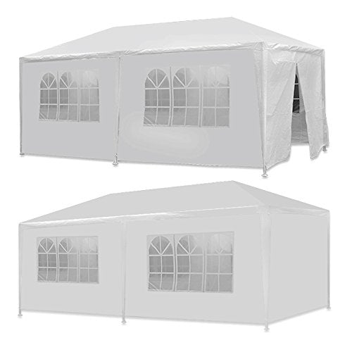 Smartxchoices 10' x 20' Outdoor White Waterproof Gazebo Canopy Tent with Removable Sidewalls Windows Heavy Duty Tent for Party Wedding Events Beach BBQ… Smartxchoices