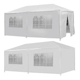 Smartxchoices 10' x 20' Outdoor White Waterproof Gazebo Canopy Tent with Removable Sidewalls Windows Heavy Duty Tent for Party Wedding Events Beach BBQ… Smartxchoices