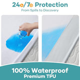OhGeni Waterproof Mattress Protector, Full Size Fitted Sheet with Deep Pocket,6''-16'' Washable Hypoallergenic Mattresses Cover,Noiseless Soft Mattress Pad,Urine,Bedroom Essential,Pee & Dirt-Proof OhGeni