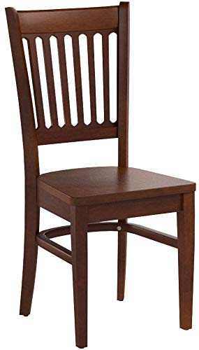 East West Furniture VAC-ESP-W Vancouver Kitchen Dining Chairs - Slat Back Wood Seat Chairs, Set of 2, Espresso East West Furniture