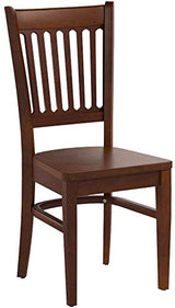 East West Furniture VAC-ESP-W Vancouver Kitchen Dining Chairs - Slat Back Wood Seat Chairs, Set of 2, Espresso East West Furniture