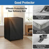 WOMACO Universal Rollaway Bed Cover, Folding Storage Cover Protector (Black, Twin / 38 Inch) WOMACO