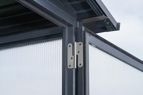 Sojag Rainier Aluminum Frame Storage Shed, Galvanized Steel Roof for Equipment Protection, Polycarbonate Panels for Natural Light, 8' x 11' Sojag