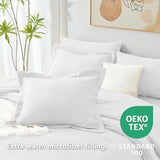 CozyLux King Comforter Set White, 7 Pieces Bed in a Bag Soft Bedding Comforter Set with Sheets, All Season Boho 7PC Bed Sets with Comforter, Fitted Sheets, Flat Sheets, Pillow Shams and Pillowcases CozyLux