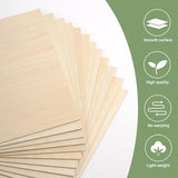 12 Pack Basswood Sheets 1/10x12x12 Inch for Crafts,Unfinished Wood for Laser Cutting & Engraving,Wood Burining,Plywood for Architectural Models. ESRICH