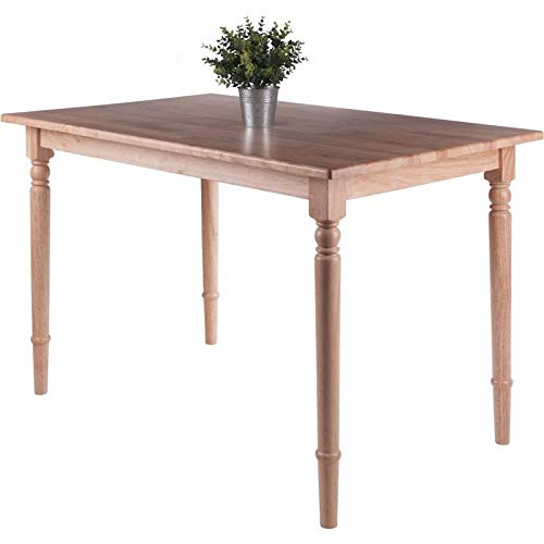 Pemberly Row Transitional Solid Wood Dining Table in Natural - WoodArtSupply