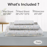 Comfort Spaces 100% Cotton Sheet Set Breathable, Lightweight, Soft with 12" Elastic Pocket Fits up to 14" Mattress, All Season Cozy Bedding, Matching Pillow Case, Twin Lama Multi 3 Piece Comfort Spaces