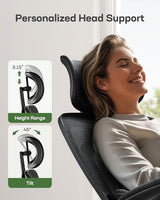 Marsail Office Chair Ergonomic-Desk Chair: High Back Mesh Office Chair with Lumbar Support,Flip-Up Armrests&2D Headrest,Gaming Chair with Rocking Tilt, Swivel Computer Task Chair for Long Hours Marsail