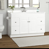 Design House Wyndham 48 Inch Bathroom Vanity, Ready to Assemble, Solid Wood, White, 597278 Design House