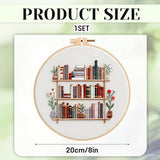 CZFSWT Embroidery Kit, Mini Embroidery Kit for Beginners, Complete Embroidery Starter Kit with Instructions, 20cm Bamboo Embroidery Hoop, Beginner Embroidery Kit for DIY Gifts and Home Decor