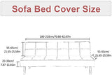 LiveGo Armless Futon Slipcovers Stretch Folding Sofa Bed Cover with Elastic Bottom, Printed Fitted Couch Cover Furniture Protector for Pets, Kids (Black & White) LiveGo