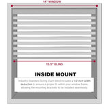 Lotus & Windoware Cordless, 2 Inch Faux Wood Blind, 14" Wide x 84" Long, Window Blinds, Blinds & Shades, Blinds for Indoor Windows, Smooth, Bright White - 14" x 84",Bright White LOTUS & WINDOWARE